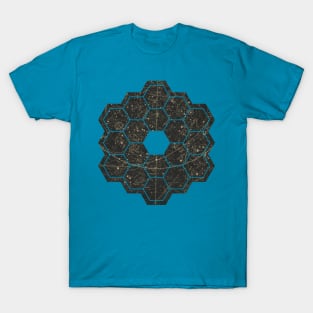 Webb Telescope 1850 Map of the Heavens T-Shirt